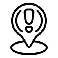 FAQ exclamation mark icon outline . Problem solving information vector