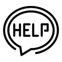 Help desk page icon outline . Support customer issues vector