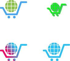 Global Shopping Icon Design vector