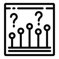 Information hub icon outline . Online support advice vector