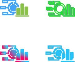Pie Chart Icon Design vector