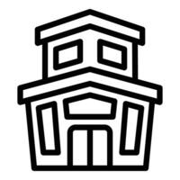 Iceland house icon outline . Nordic architecture vector