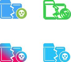 Infected Files Icon Design vector