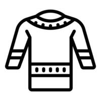 Nordic warm clothes icon outline . Iceland clothing vector