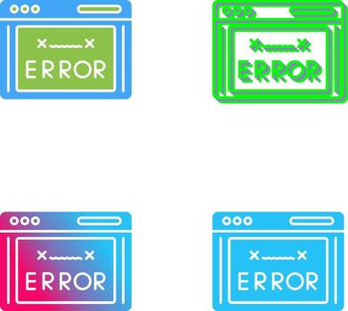 Error Code Icon Design vector