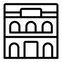 Saint Petersburg culture landmark icon outline . Historical architecture vector