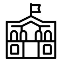 Saint Petersburg palace icon outline . Imperial construction vector