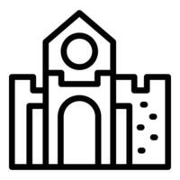 Saint Petersburg church icon outline . Religious heritage vector