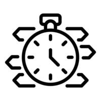 Clean, minimalist black and white stopwatch icon, ideal for web and app interfaces vector