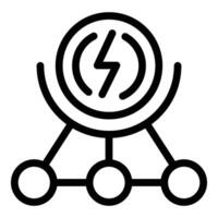 icon of a power network vector