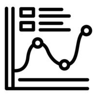 Abstract line graph icon vector