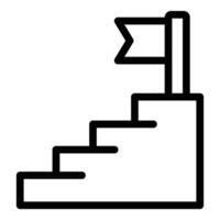 Staircase leading to success icon vector