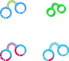 Handcuffs Icon Design vector