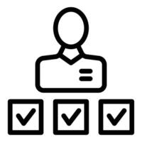 Task completion icon with checked boxes vector