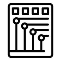 Black and white illustration of a stylized circuit board, suitable for technologythemed designs vector