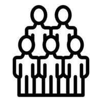 illustration of a stylized human pyramid, representing teamwork and unity vector