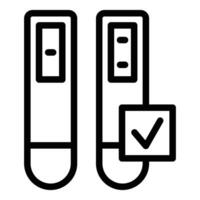 Usb flash drives with check mark icon vector