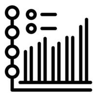 Abstract bar graph line icon illustration vector