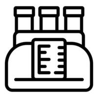 Black and white line art icon illustration of an industrial factory with chimneys vector