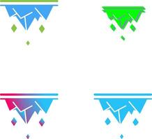 Icicle Icon Design vector