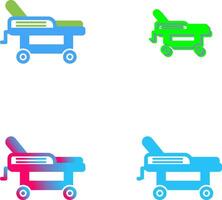 Hospital Bed Icon Design vector