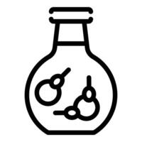 Simplistic line art potion bottle icon vector