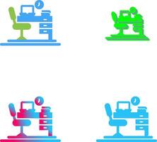 Office Desk Icon Design vector