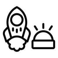 Startup launch rocket icon outline . New business idea vector