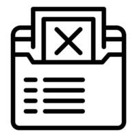 Startup failure icon outline . Project crisis vector