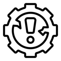 Startup downfall icon outline . Project breakdown vector