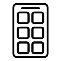 Automated home systems icon outline . Smart house installation vector