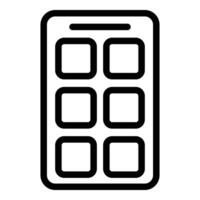 Automated home systems icon outline . Smart house installation vector