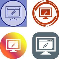 Edit Webpage Icon Design vector