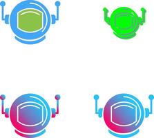 Astronaut Helmate Icon Design vector