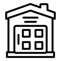 Home automation icon outline . Smart house installation vector