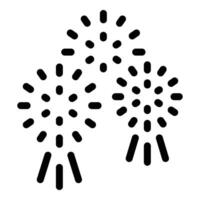 Black and white firework silhouettes vector