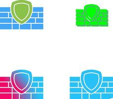Firewall Icon Design vector