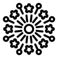 Abstract circular pattern with stars and keys vector
