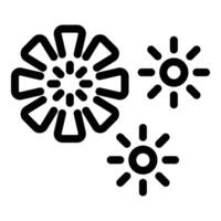 Abstract sun and flower icons vector