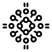 Abstract geometric icon with circular elements vector