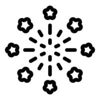 Abstract floral sunburst icon vector