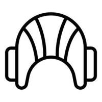 Minimalist line art of headphones vector