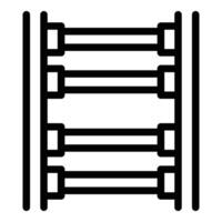 Black and white illustration of a ladder vector