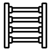 Black line art of a ladder vector
