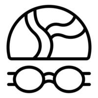 Clásico redondo lentes y clásico casco icono vector