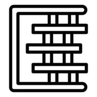 Black and white illustration of an abstract geometric lattice icon vector