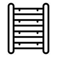 Black and white ladder icon vector