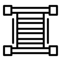 Black and white icon of a scroll or parchment vector