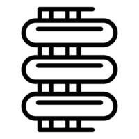 negro y blanco icono representación de un libro espina vector