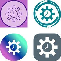 Unique Time Optimization Icon Design vector